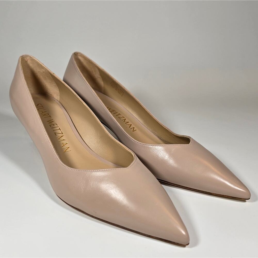 R Stuart Weitzman Soft Neutral Dusty Pink 50mm Ki… - image 2